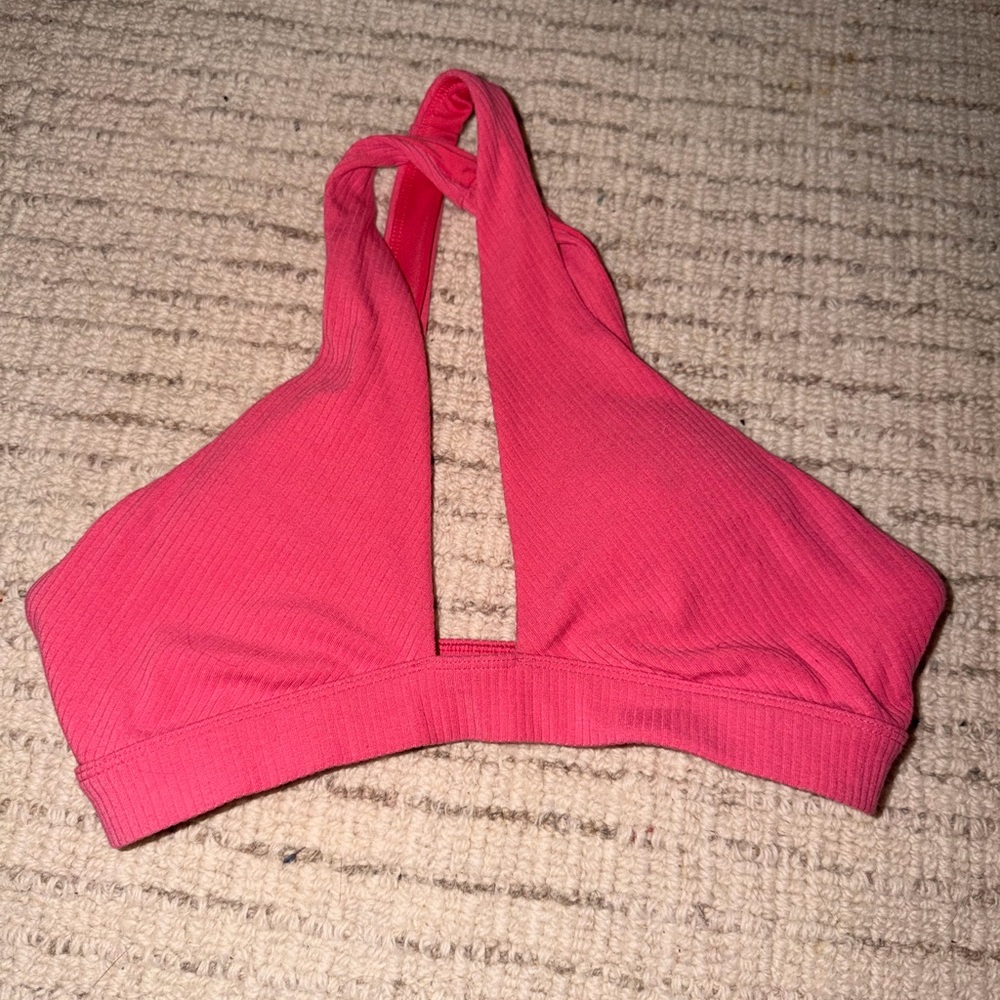 ALO Yoga Pink Halter Bralette